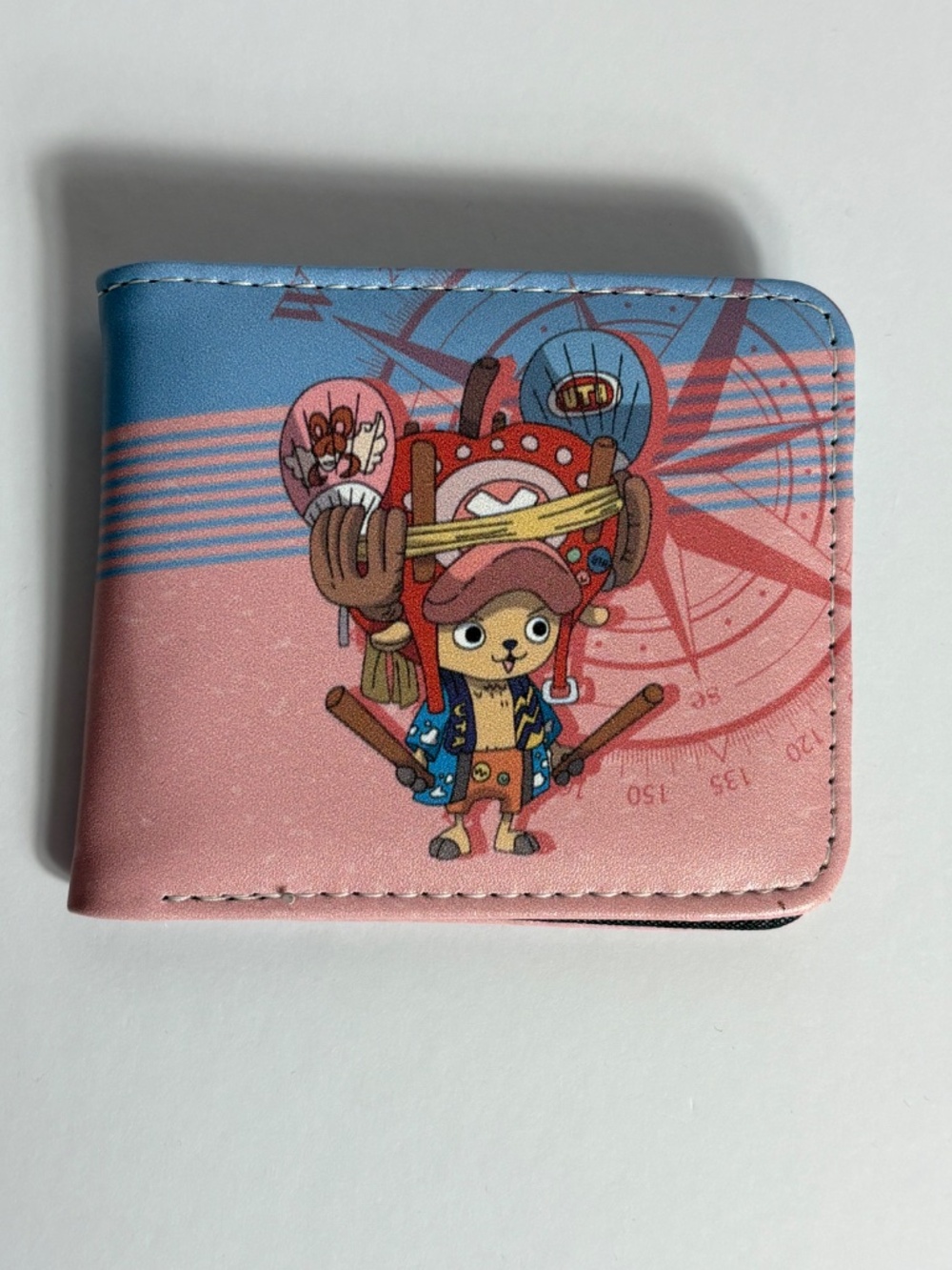 One Piece Tony Tony Chopper Faux Leather Wallet New Pink Blue Anime Manga